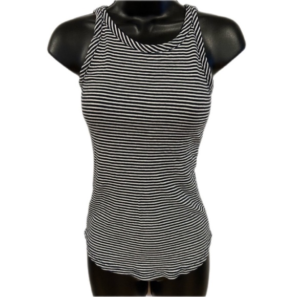 BUY 2 GET 1 FREE on any items $15 or less LOFT navy and white striped tank small - Picture 1 of 5